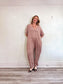 Free People Oversized Knit Jumpsuit in Dusty Rose (Size S-L)