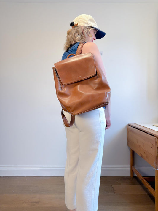 Matt & Nat Large Brown Backpack SOLD AS IS