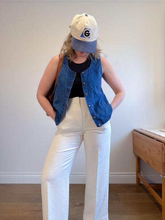 Vintage Denim Vest Top (Size M/L)