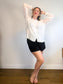 KOTN Pleated Trouser Shorts in Black (Size M/L)