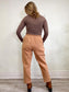 the kemist Designer Loungewear Pleated Pants in Nude (Size XL)