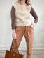 Madewell "Firgrove Cable Knit Sweater  in Ivory" (Size M/L)