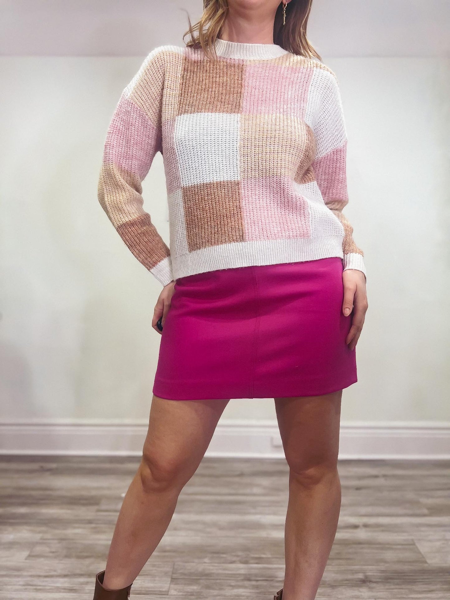 J.Crew "Princess Mini Skirt in double-serge wool in Hot Pink" (Size 10)