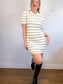 Lacoste Striped Ribbed Polo Dress (Size L)