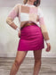 J.Crew "Princess Mini Skirt in double-serge wool in Hot Pink" (Size 10)