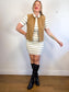Vintage Leather Vest in Camel (Size M)