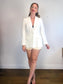Judith & Charles "Roccoco Linen Blend Blazer in White" NWT (Size 12)