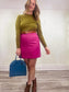 J.Crew "Princess Mini Skirt in double-serge wool in Hot Pink" (Size 10)