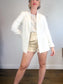 Judith & Charles "Roccoco Linen Blend Blazer in White" NWT (Size 12)
