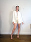 Judith & Charles "Roccoco Linen Blend Blazer in White" NWT (Size 12)