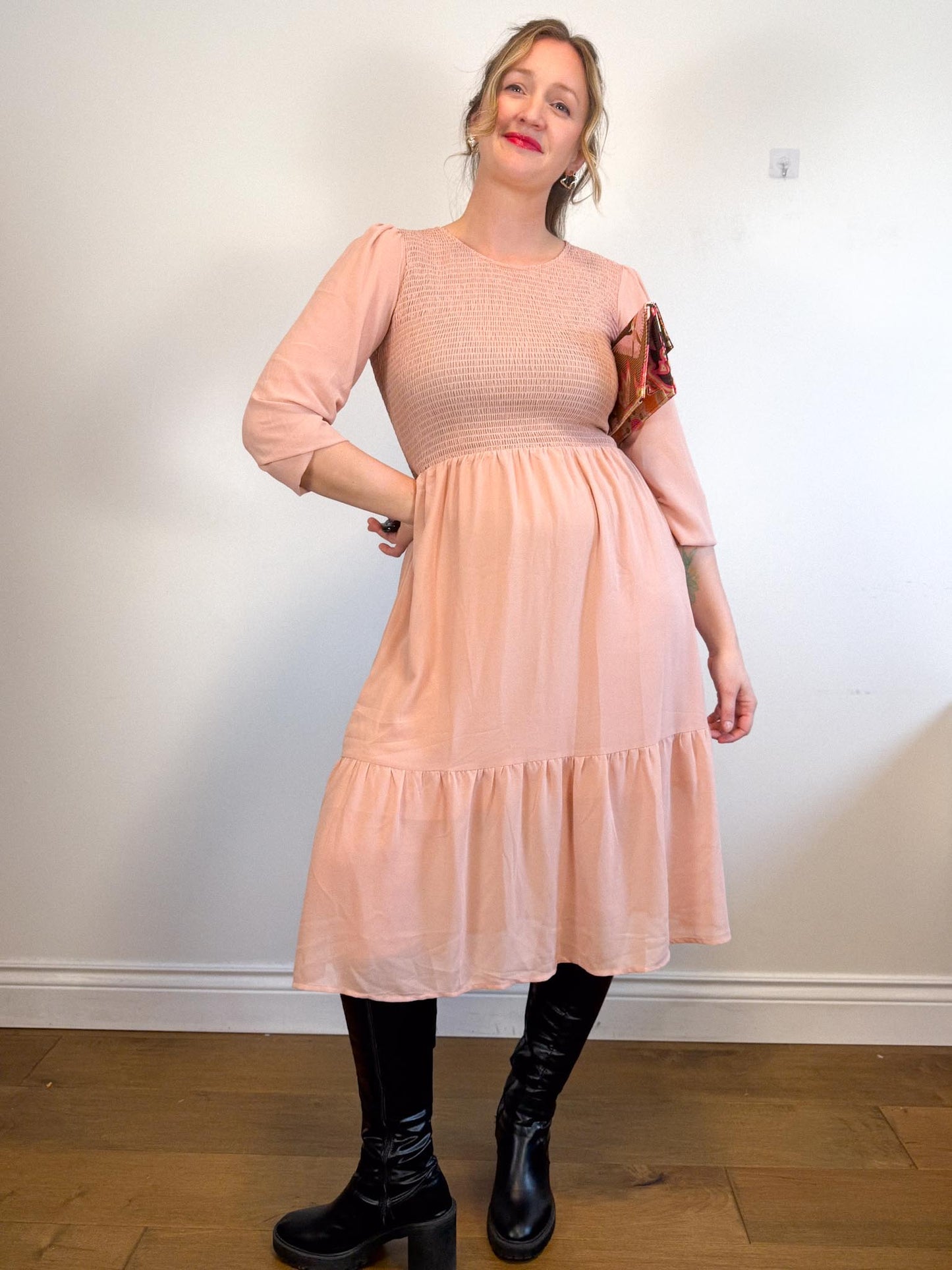 Mad About Style x Jilly Box "The Grace Midi Dress in Dusty Rose" NWT (Size M)