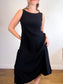 Kaliyana Canadian Slow Fashion Linen Midi Dress in Black (Size S-L)