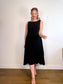 Kaliyana Canadian Slow Fashion Linen Midi Dress in Black (Size S-L)