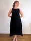 Kaliyana Canadian Slow Fashion Linen Midi Dress in Black (Size S-L)