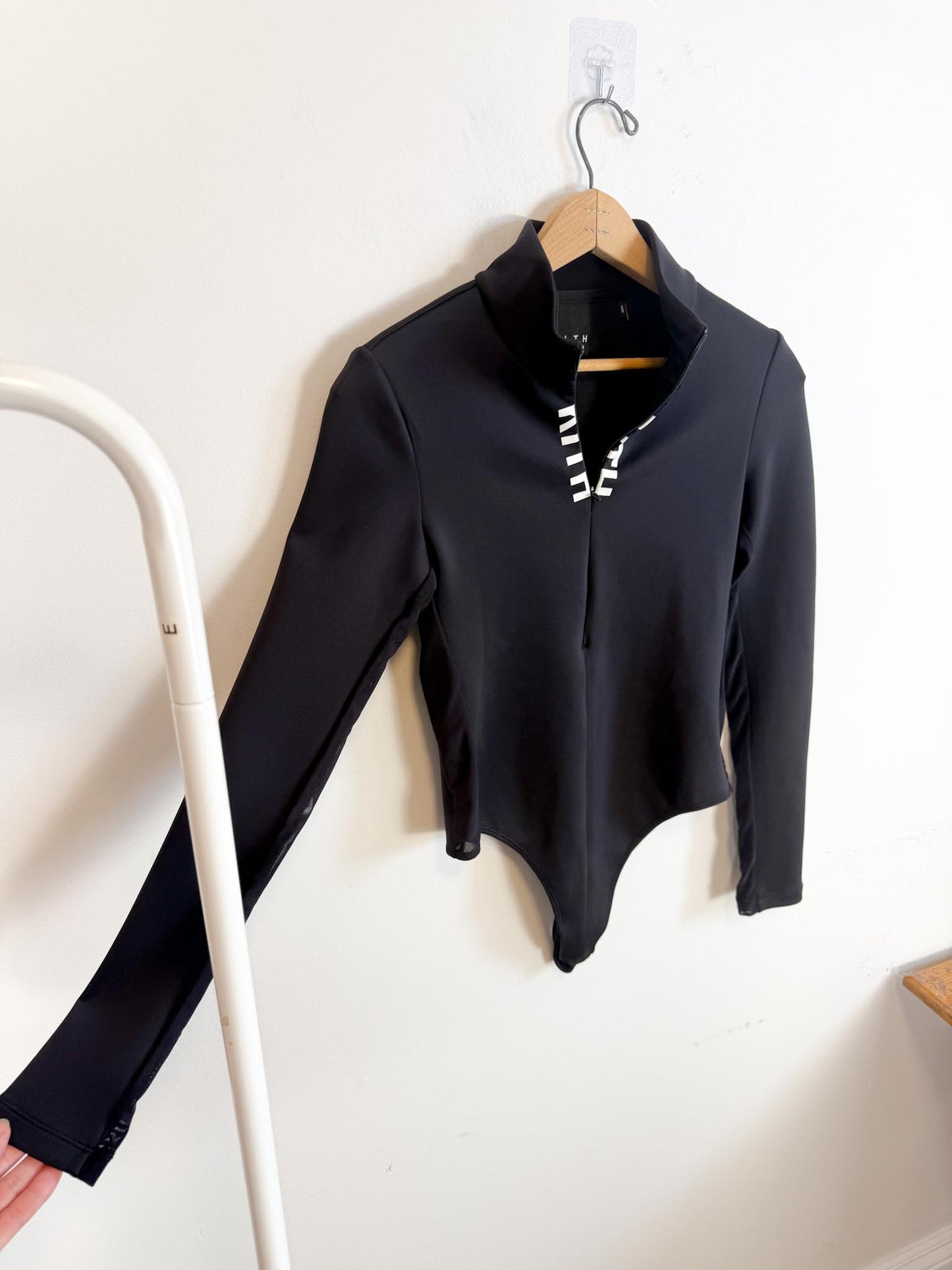 KITH Cora Zip Up Bodysuit in Black (Size S)