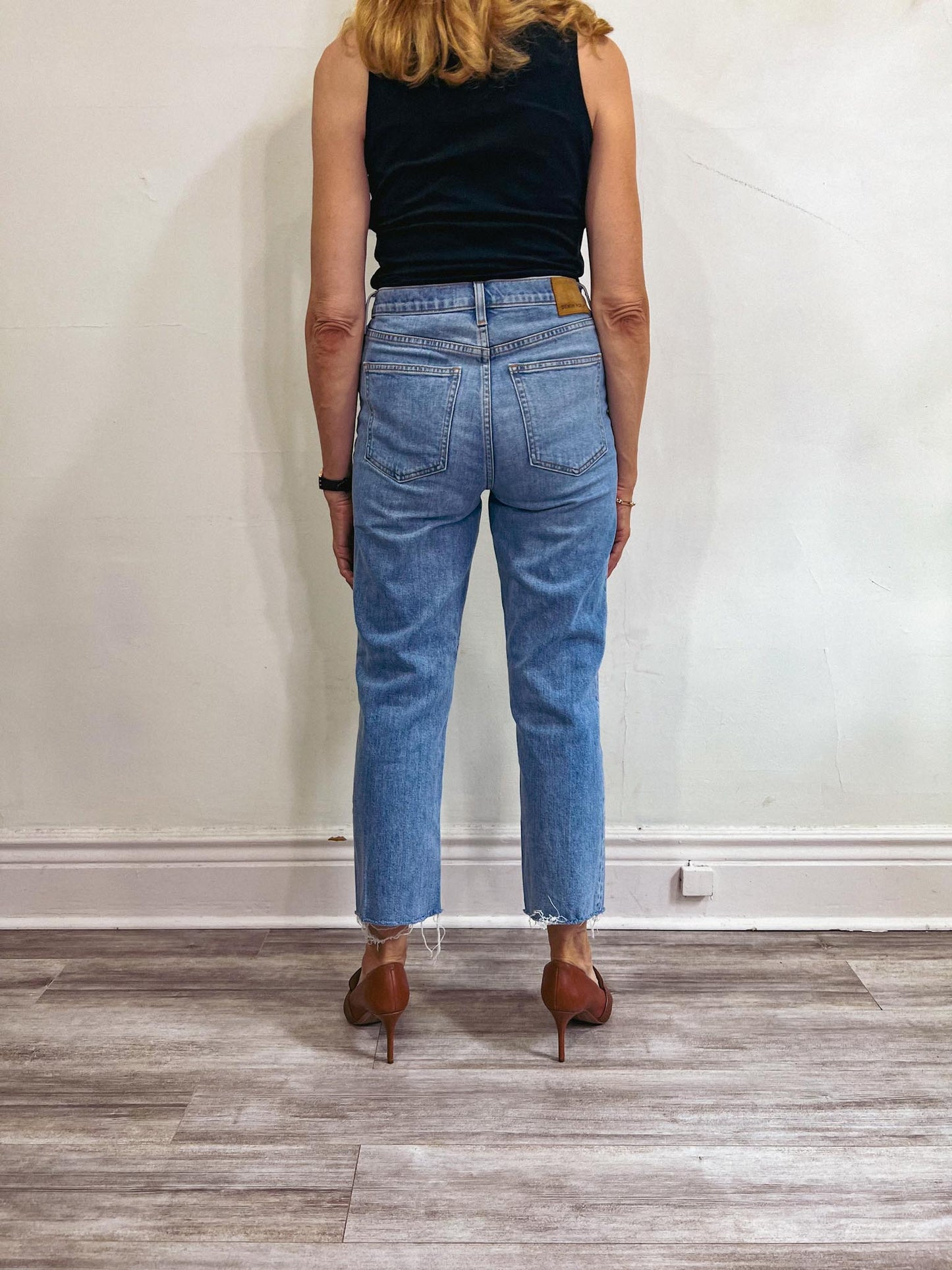 Denim Forum "The Arlo High Rise Straight" Jeans (Size 29)