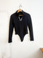 KITH Cora Zip Up Bodysuit in Black (Size S)