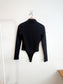 KITH Cora Zip Up Bodysuit in Black (Size S)