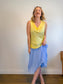 3.1 Phillip Lim Designer Silk Sleeveless Blouse in Butter Yellow (Size 10)