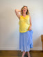 3.1 Phillip Lim Designer Silk Sleeveless Blouse in Butter Yellow (Size 10)