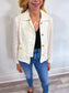 Laurel Designer White Linen Blazer (Size S)