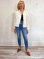 Laurel Designer White Linen Blazer (Size S)