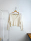 The Group Babaton "Genre Cashmere Cropped Sweater in Cream" (Size XS/S)