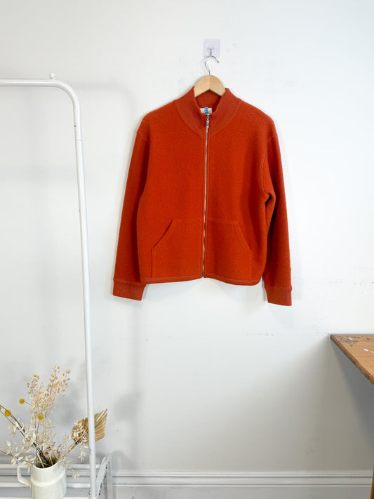 Vintage Wool Shacket in Dark Orange (Size L)