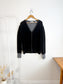 Random Identities Designer Wool & Cashmere Bicolour Cardigan in Black/Grey (Size L)