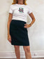 Ross Mayer Wool Mini Skirt in Black (Size 4)