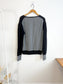 Random Identities Designer Wool & Cashmere Bicolour Cardigan in Black/Grey (Size L)