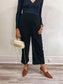 Madewell "Huston Pull-On Crop Pants" in Black (Size S)