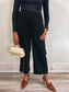 Madewell "Huston Pull-On Crop Pants" in Black (Size S)