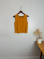 Eve Gravel Sustainable Linen Sleeveless Top in Mustard (Size S/M)