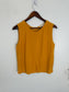 Eve Gravel Sustainable Linen Sleeveless Top in Mustard (Size S/M)