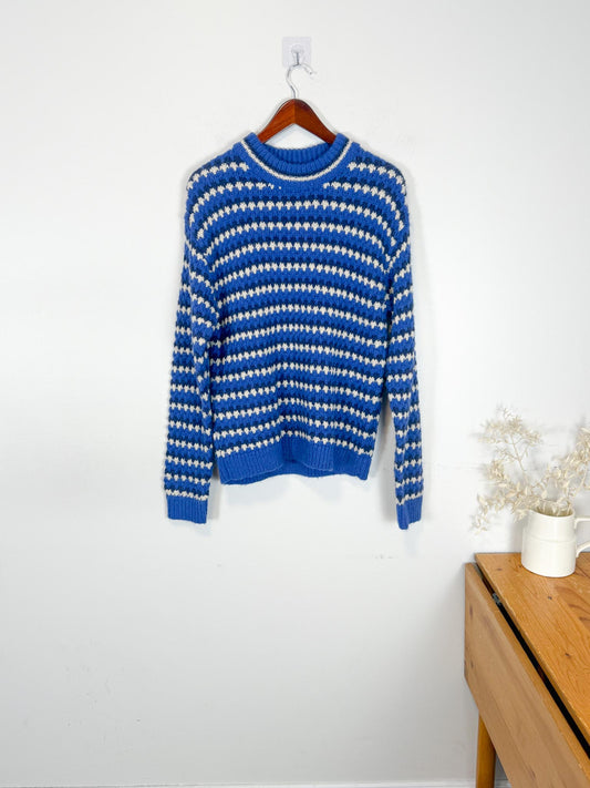 Rebecca Minkoff "Katerine Waved Stripe Knit Sweater" (Size M/L)