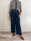 Oak + Fort Wide Leg Trousers in Navy (Size S)