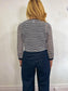 Vintage Oscar de la Renta Embroidered Cropped Cardigan in Navy (Size S)