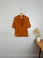 Eve Gravel Sustainable Short Sleeve Linen Blazer in Copper Rust (Size S)
