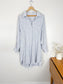 Wilfred Free "Boyfriend Linen Dress in Blue/White Stripe" NWT (Size L)