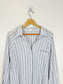 Wilfred Free "Boyfriend Linen Dress in Blue/White Stripe" NWT (Size L)