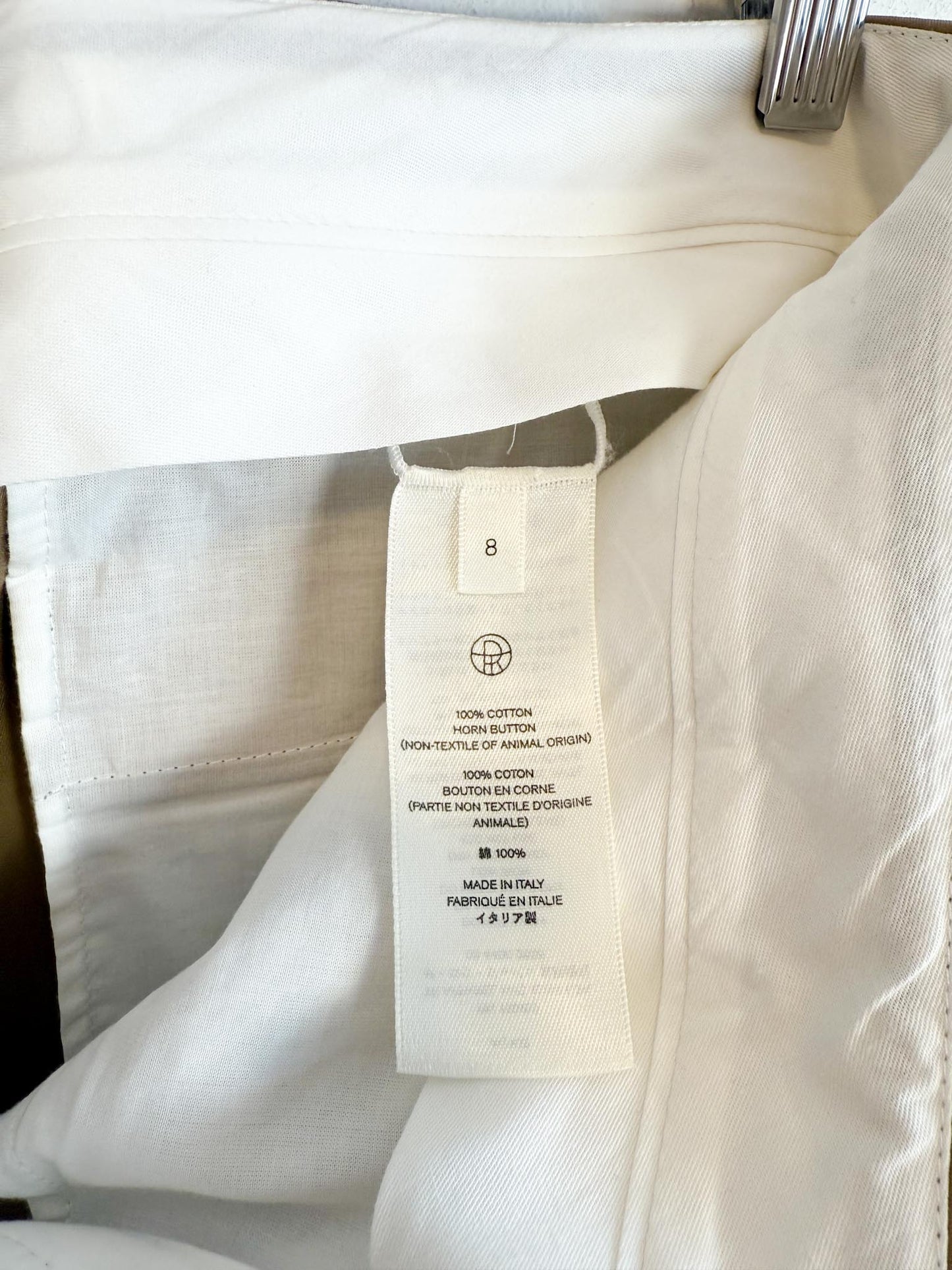 THE ROW Designer "Vasco Cotton Trousers" (Size 8)