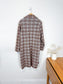 TAHARI Long Plaid Shacket in Brown/White (Size L)