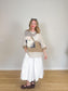 Diana Coatsworth Canadian Designer "Abstract Art Patched Upcycled Cashmere Sweater" (Size L-XXL)