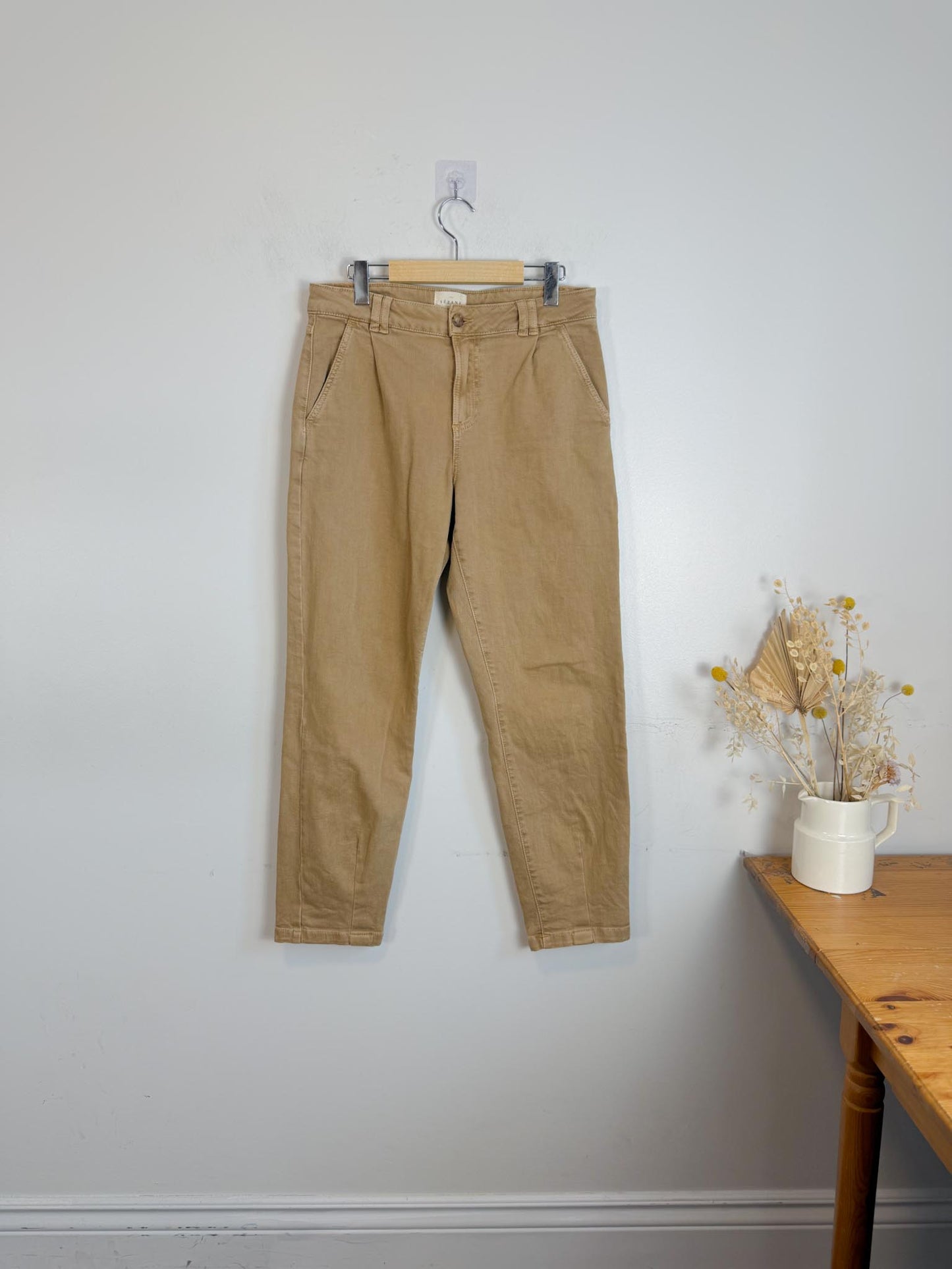 Sezane Cotton Pants in Brown (Size M/L)