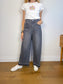 Fabrique Sustainable Barrel Leg Jeans in Faded Black Wash (Size S)