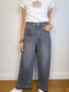 Fabrique Sustainable Barrel Leg Jeans in Faded Black Wash (Size S)