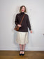 Babaton Alpaca Chunky Knit Turtleneck Sweater in Dark Brown (Size S/M)