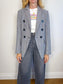Dorothee Schumacher Double Breasted Blazer in Grey Plaid (Size S)