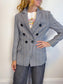 Dorothee Schumacher Double Breasted Blazer in Grey Plaid (Size S)